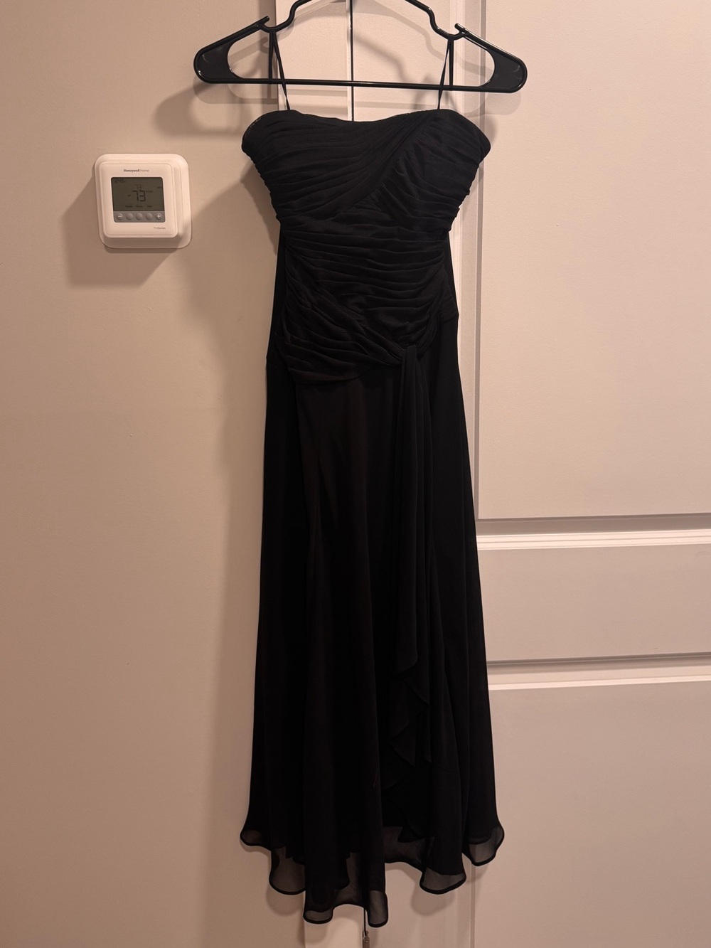 NWT Vintage Y2K Signature by Sangria Black Ruched Evening Dress - Size 6